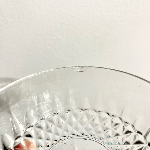 Vintage Arcoroc France Cut Glass Bowls Diamont Set of 5 Read Notes - Picture 8 of 9